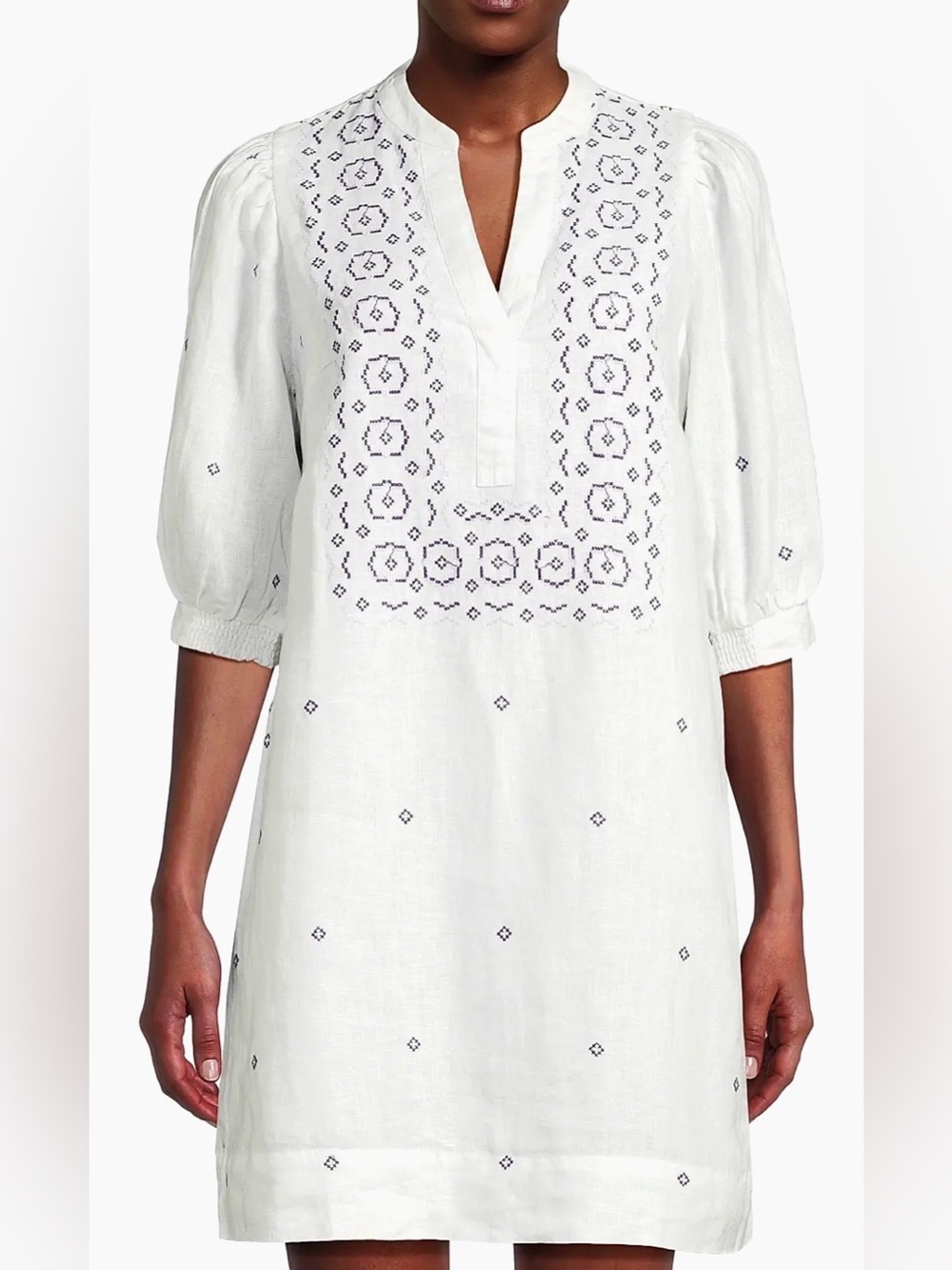 Lilly Pulitzer Women’s Mialeigh Embroidered Linen Shift Dress - Picture 4 of 14